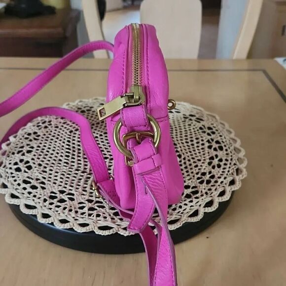 J crew hot pink pebble leather crossbody bag - Picture 4 of 9